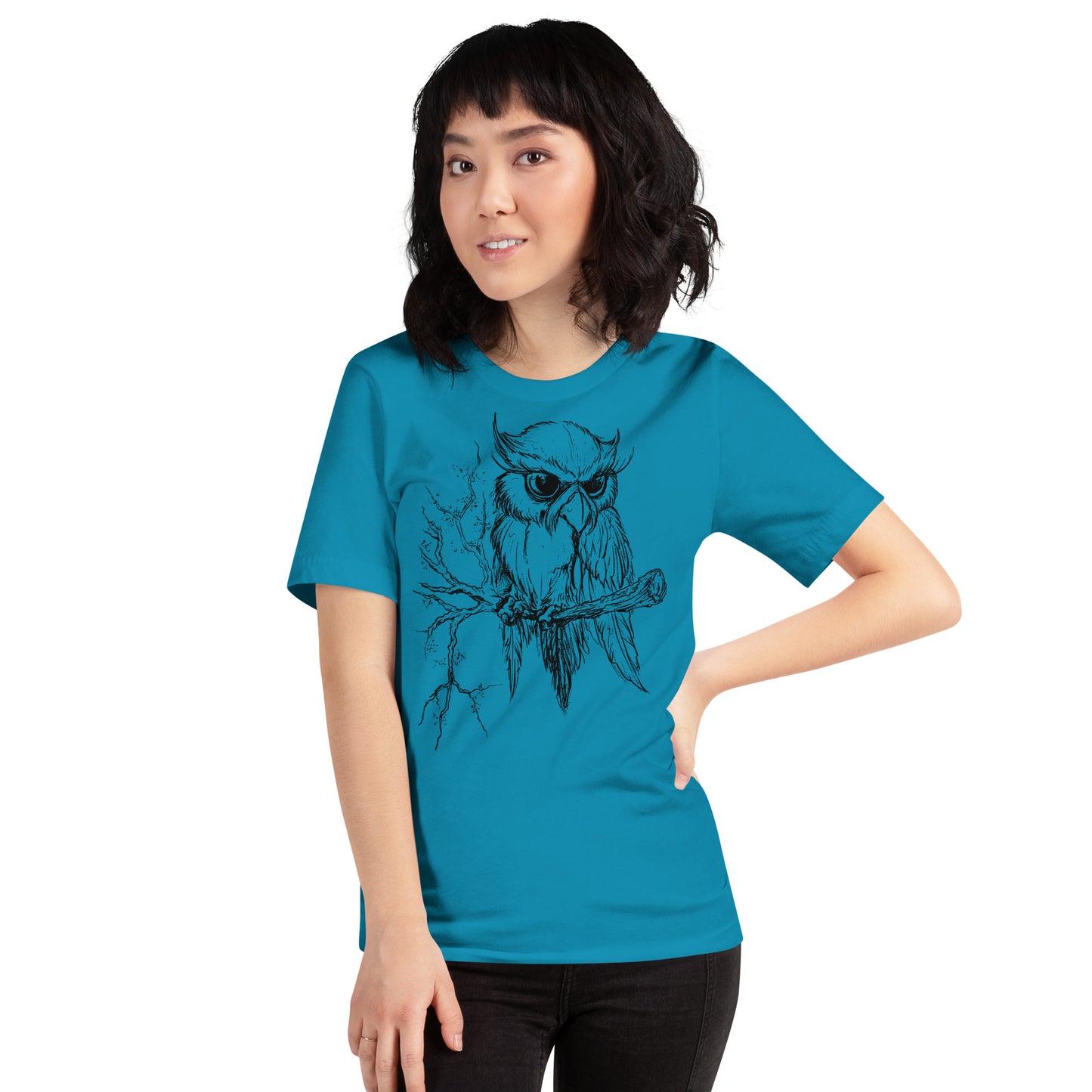 Owl on Branch - Unisex t-shirt