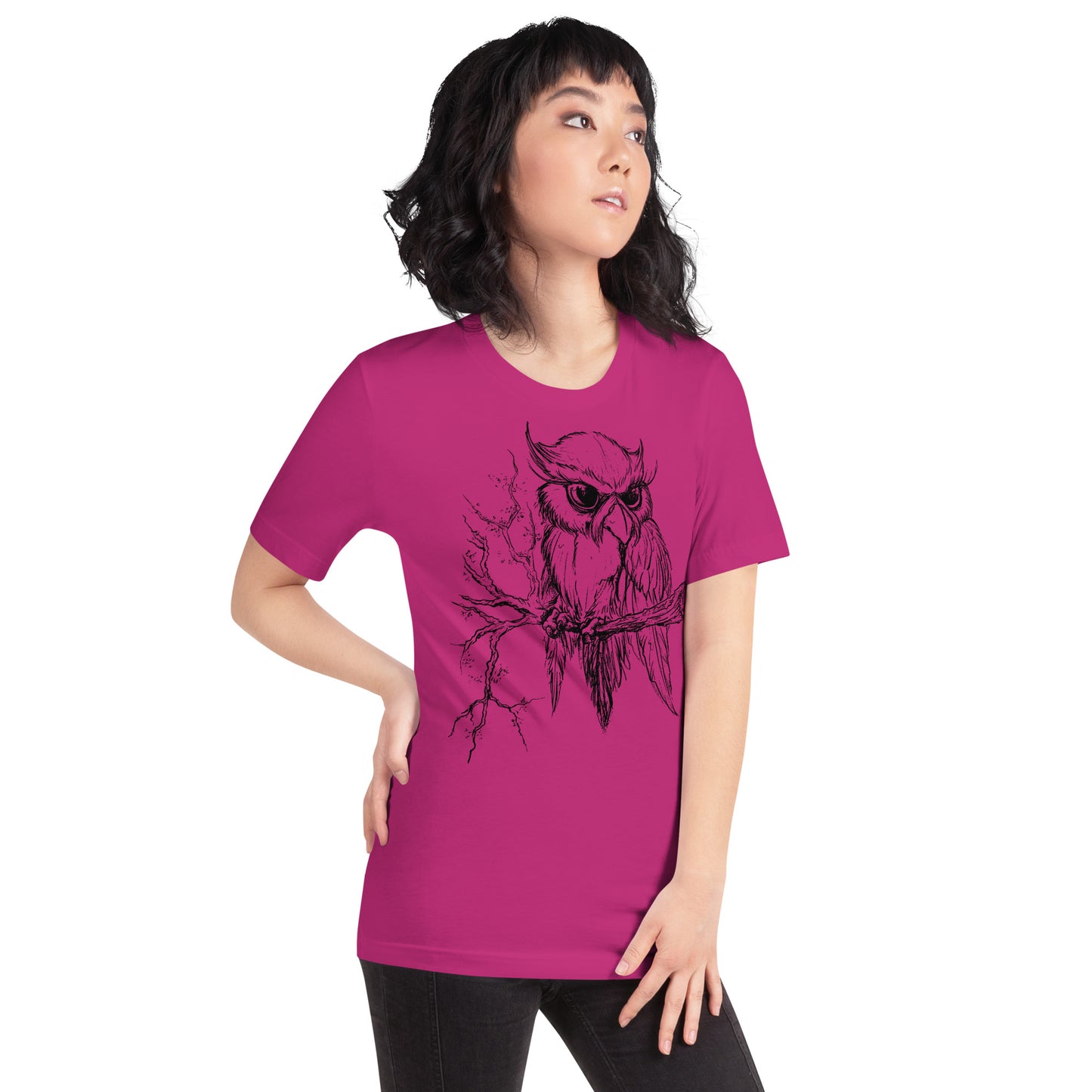 Owl on Branch - Unisex t-shirt