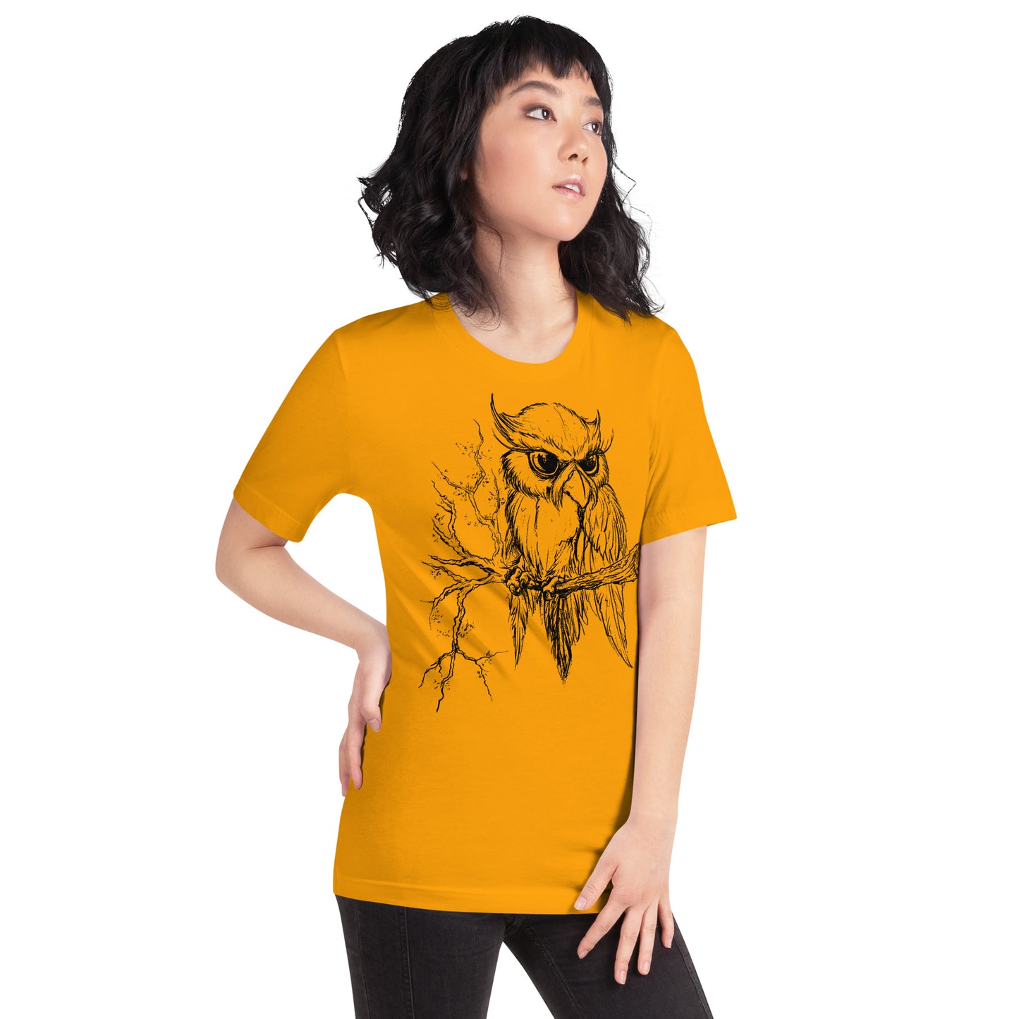 Owl on Branch - Unisex t-shirt