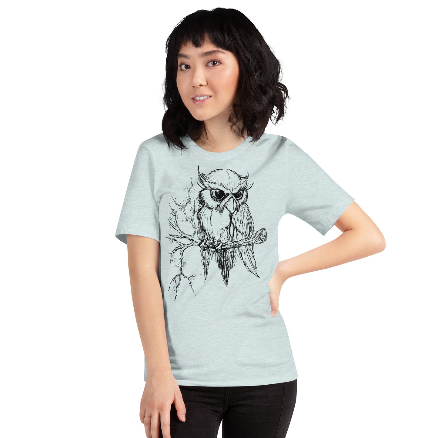 Owl on Branch - Unisex t-shirt