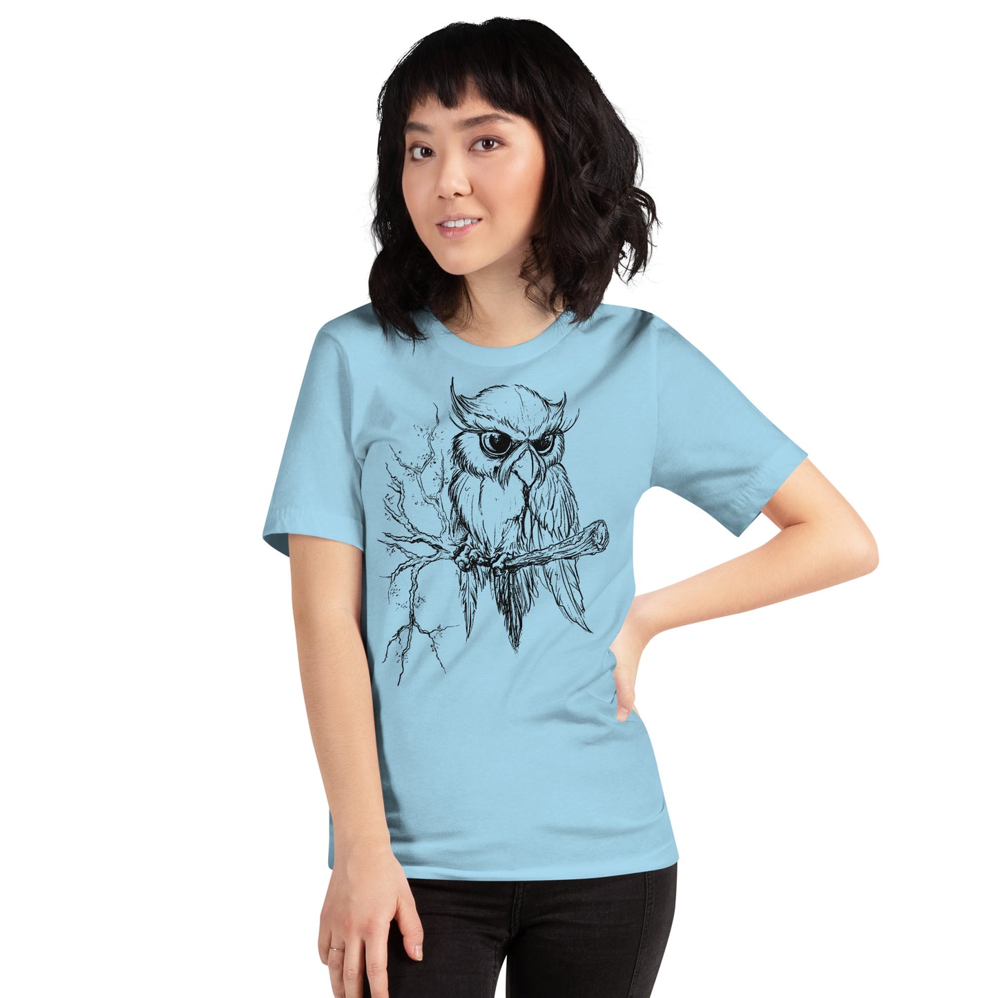 Owl on Branch - Unisex t-shirt