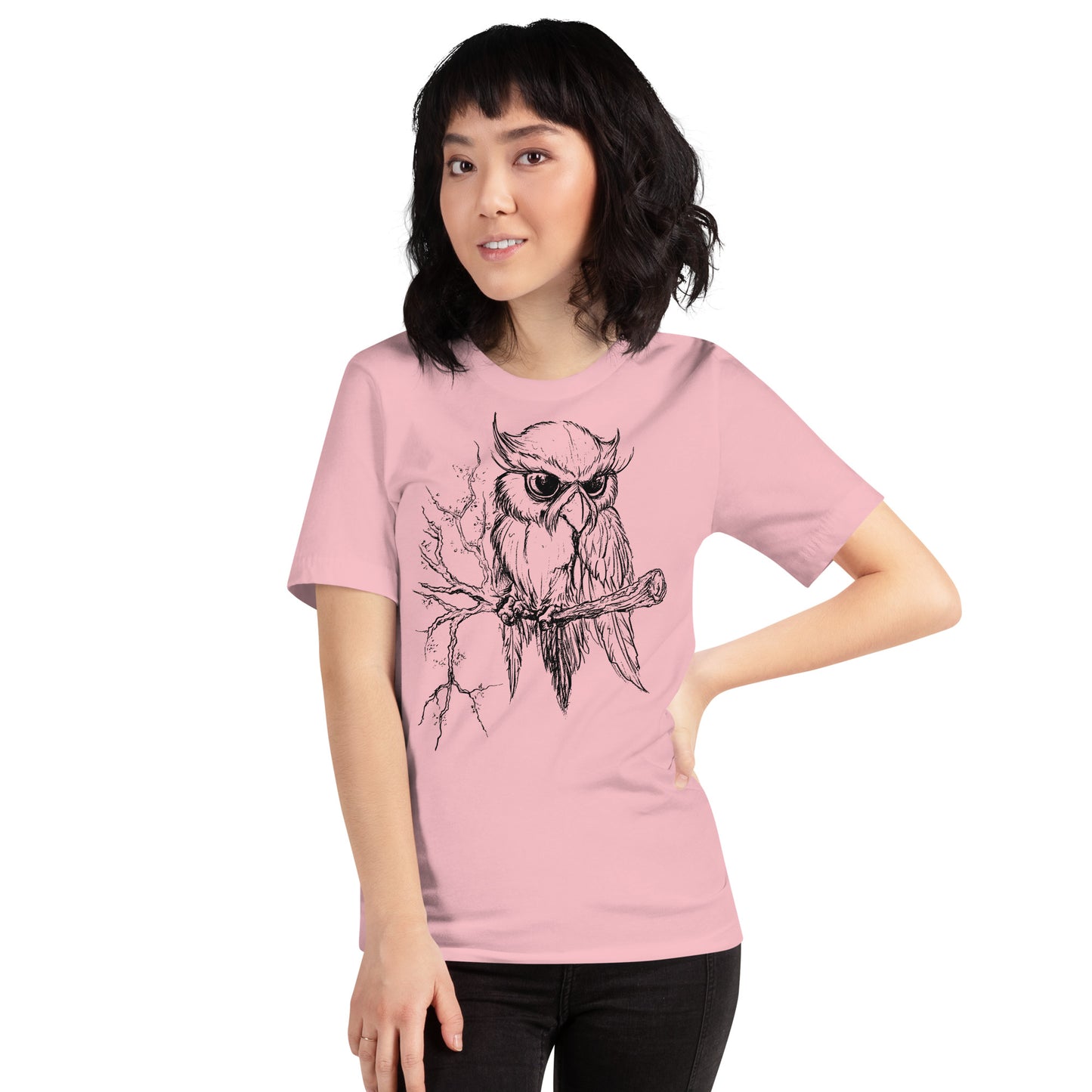 Owl on Branch - Unisex t-shirt