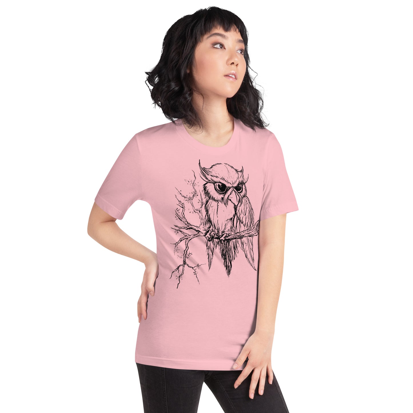 Owl on Branch - Unisex t-shirt